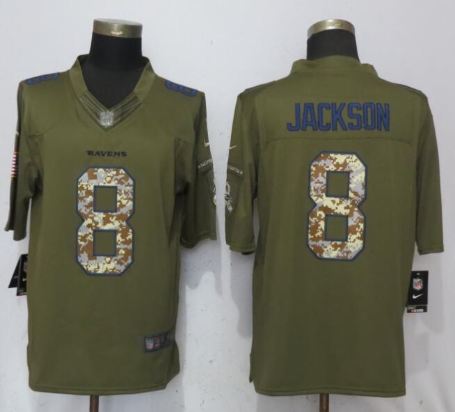 Men Baltimore Ravens #8 Jackson Green Salute To Service Nike Limited NFL Jerseys->new york giants->NFL Jersey